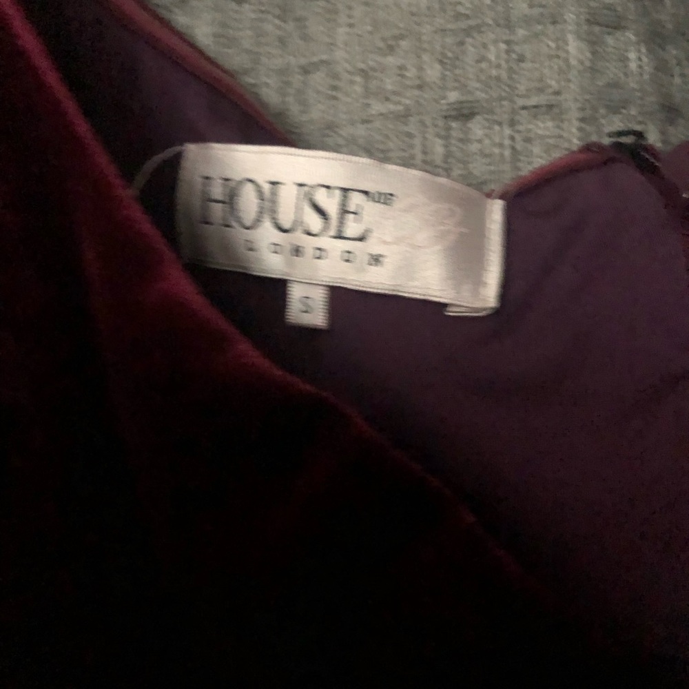 Cocktail dress , burgundy velvet ,